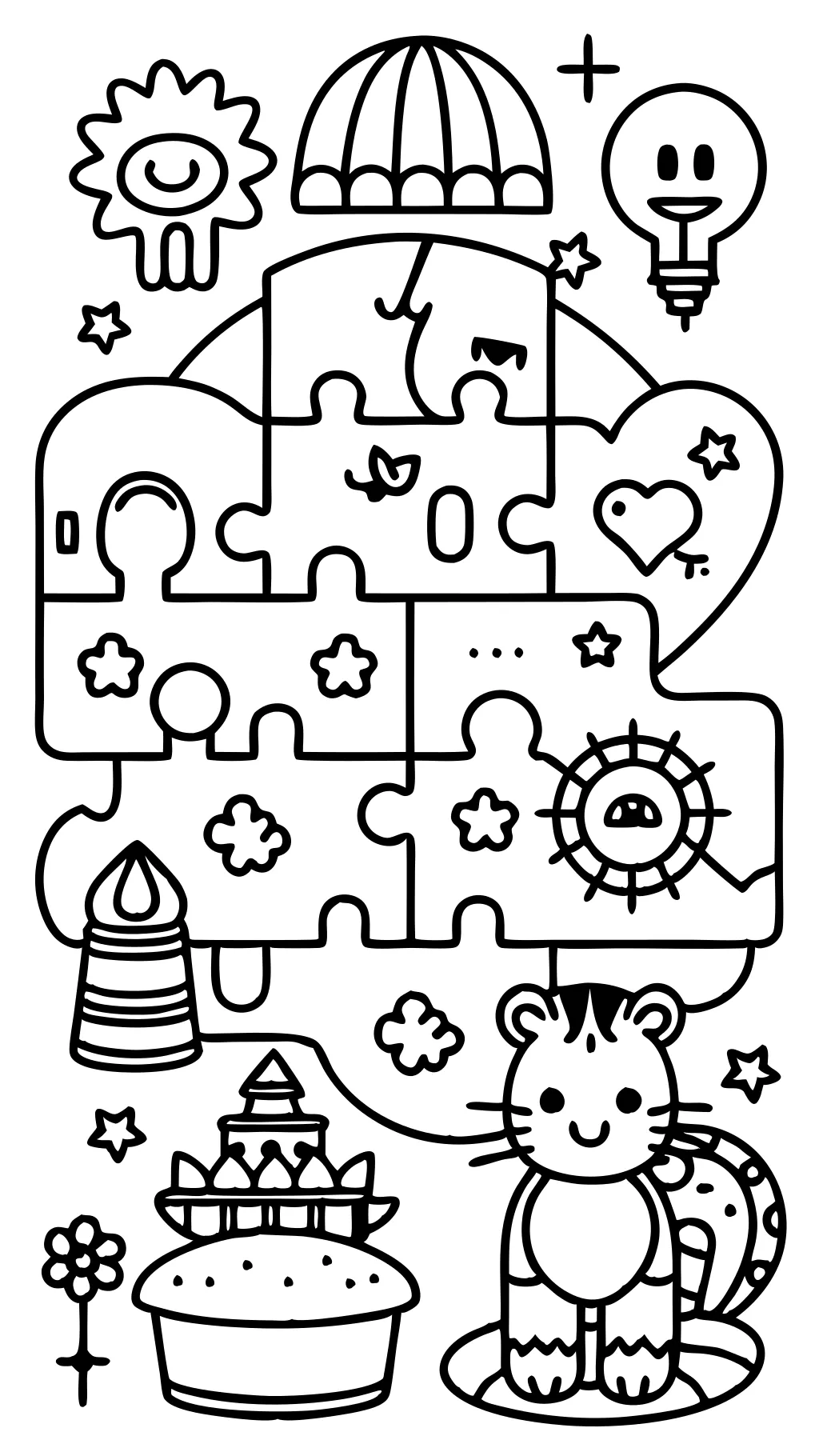 coloring pages and puzzles